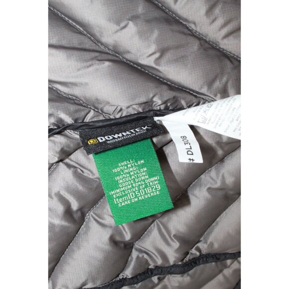 LL Bean Ultralight 850 Down Hooded Coat Three Quarter Length Black Large - Picture 6 of 11